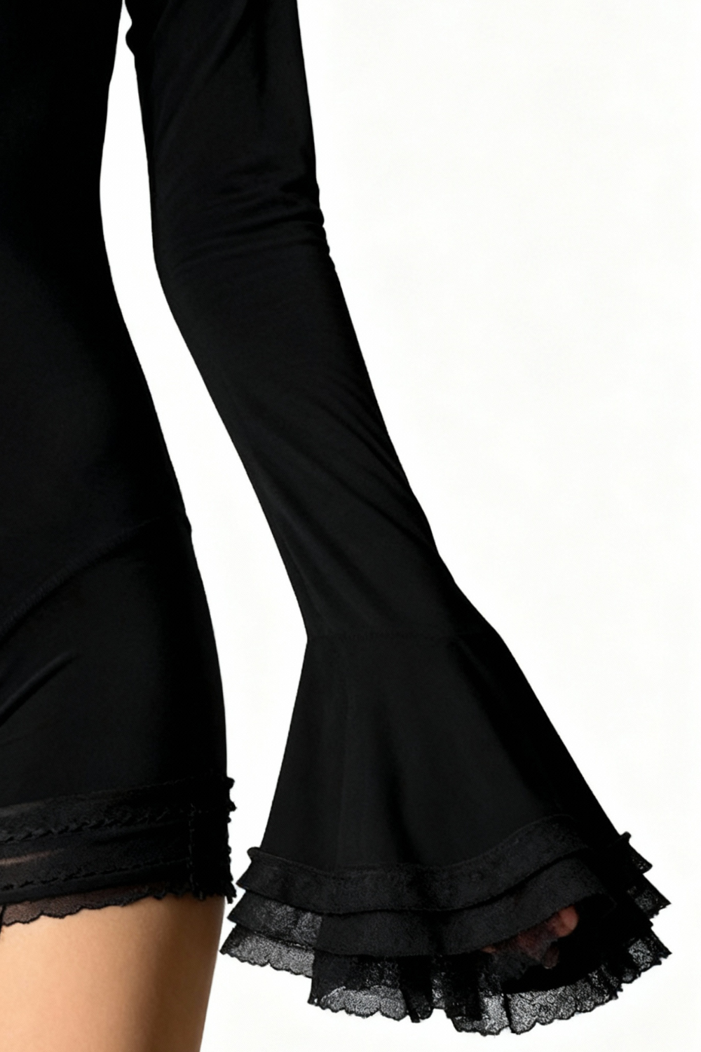 Black Drama Sleeve Playsuit