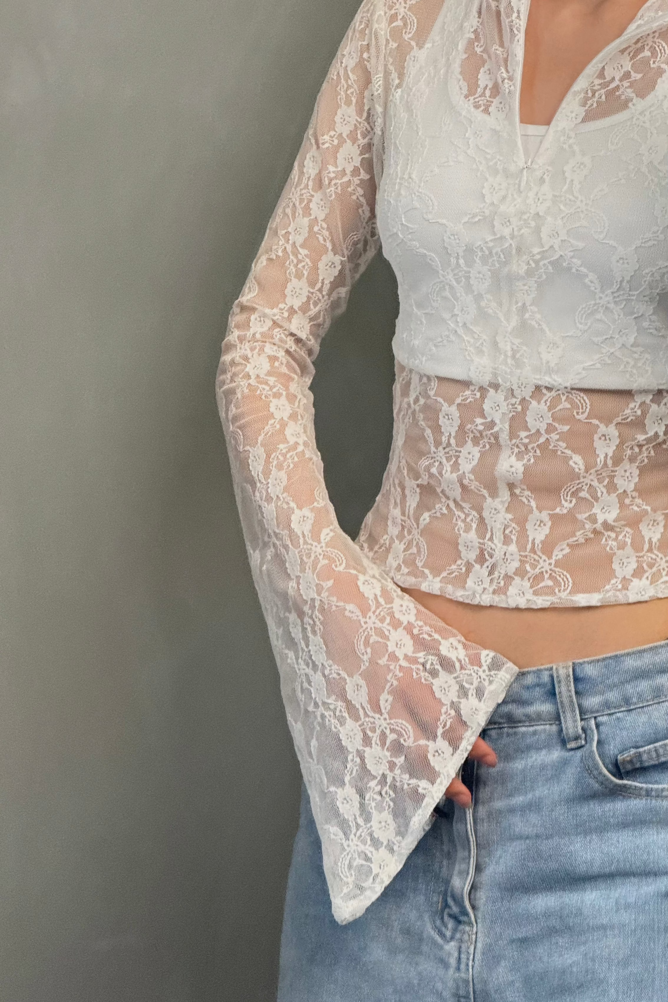 White Victoria lace top