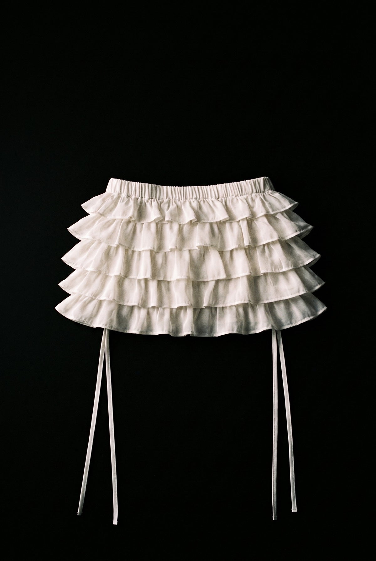 White Opera Ruffle Skort with Lace product shot