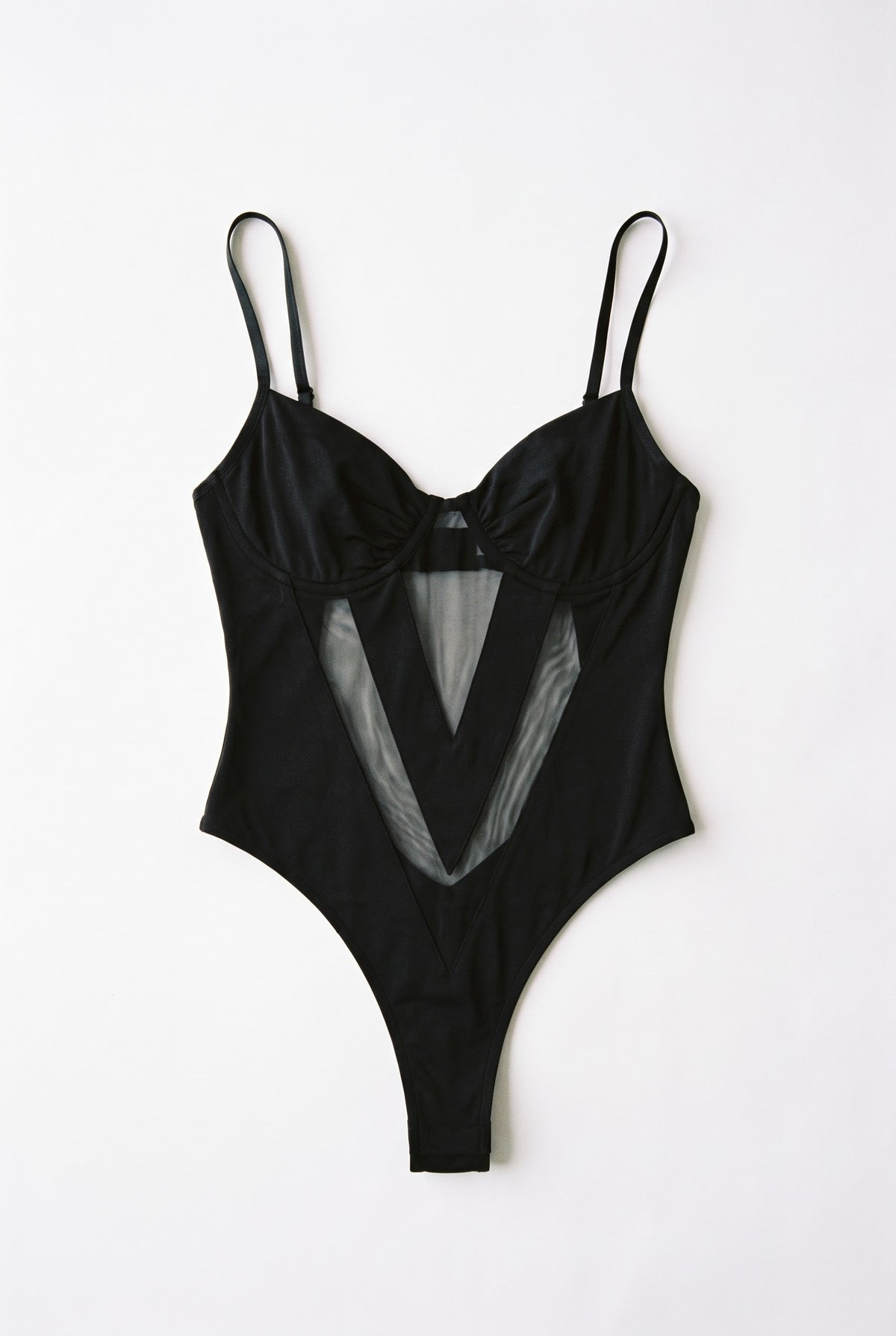 Black Sierra Mesh Bodysuit product shot
