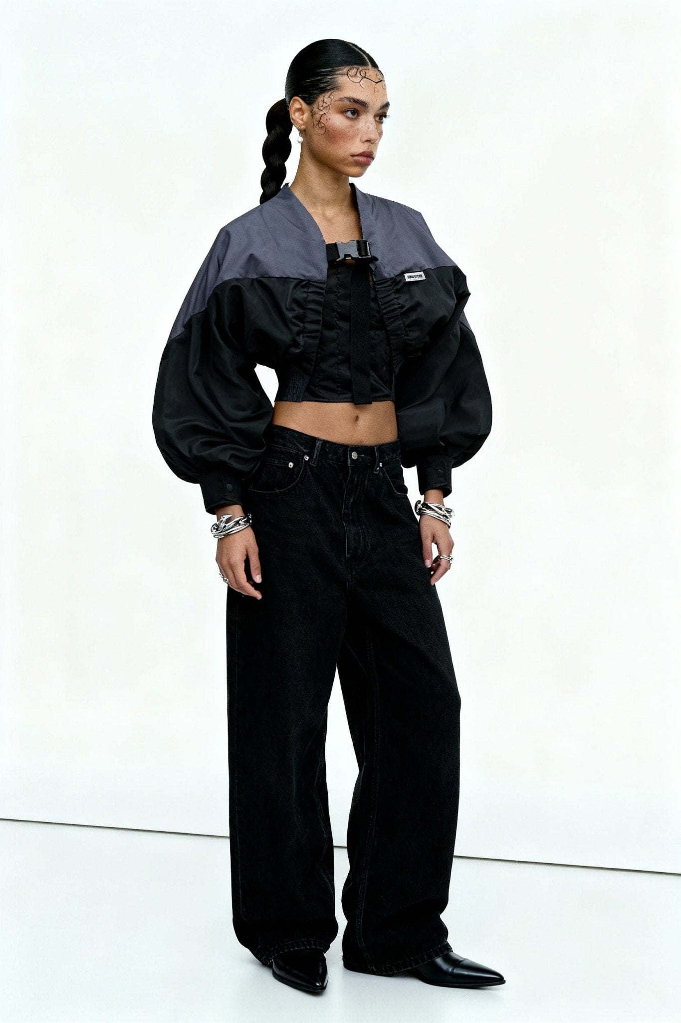 Ashen Grey Cruiser Puffer Jacket - BEEGLEE