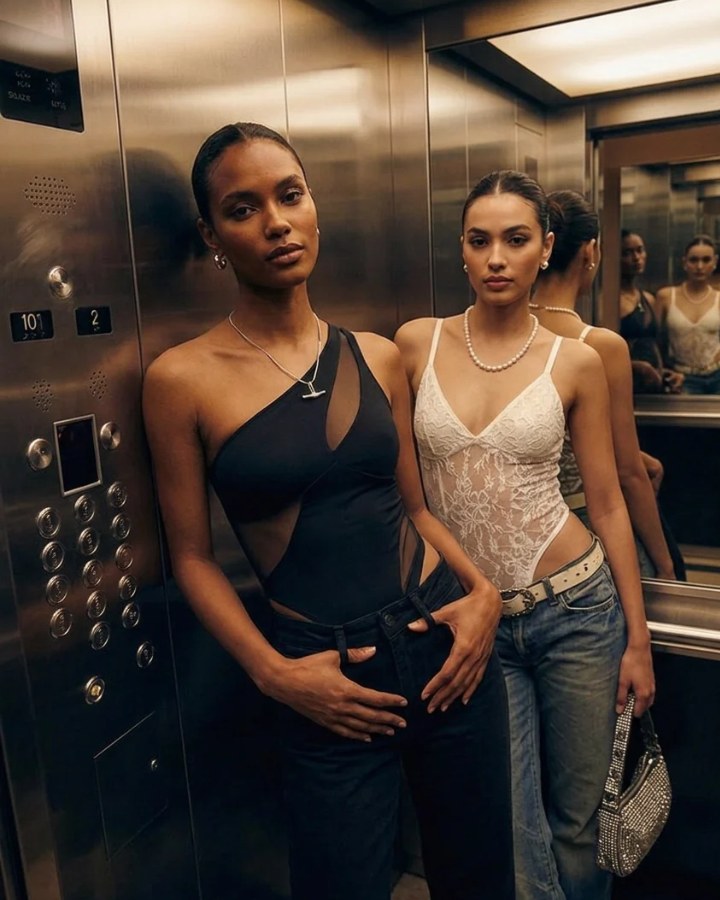 Two Beeglee bodysuits in a lift