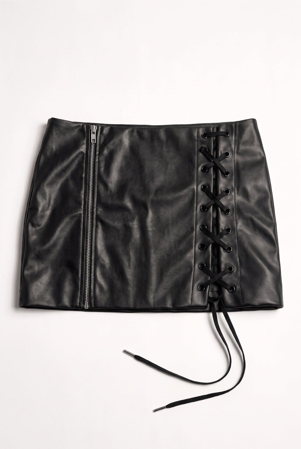 Black Anarchy Zip Skirt - BEEGLEE