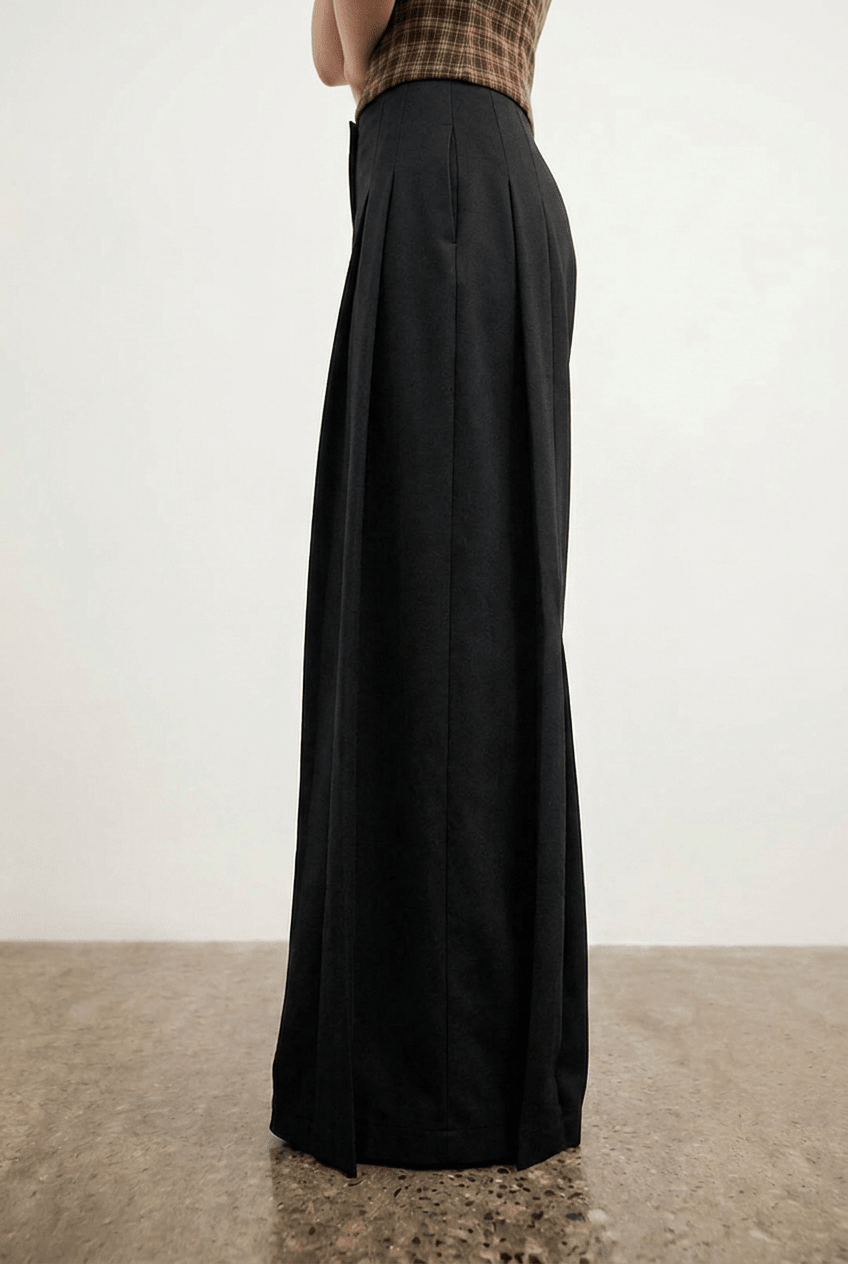 Black Ascent Drape Pants - BEEGLEE