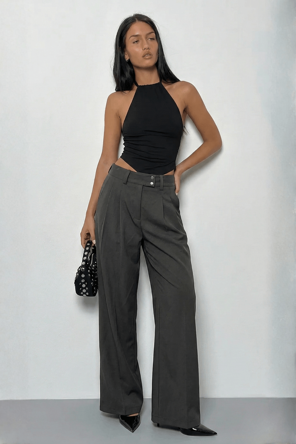 Black Atelier Buckle Pants - BEEGLEE