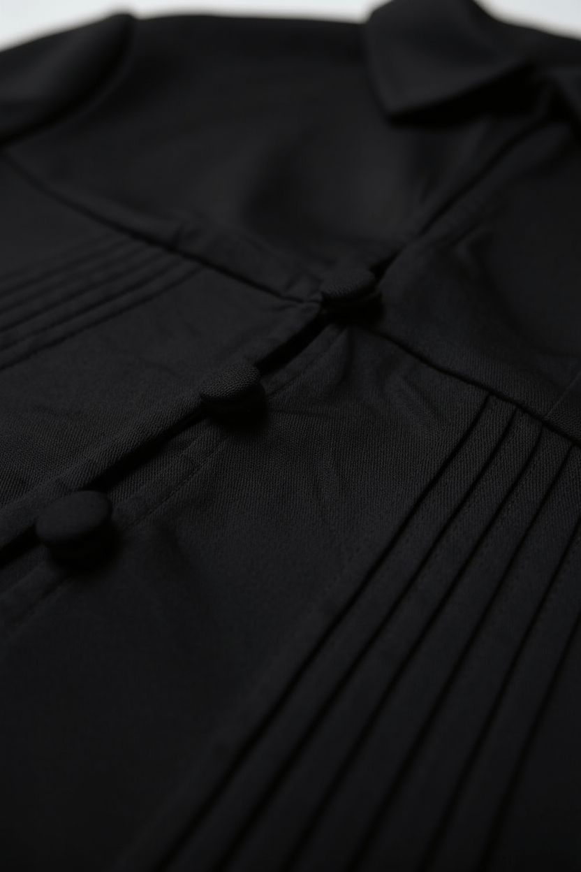 Black Blush Collar Shirt - BEEGLEE