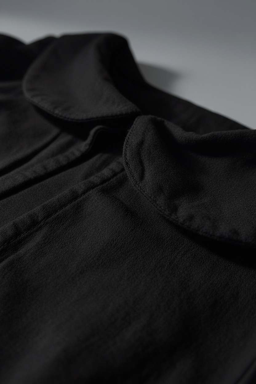 Black Blush Collar Shirt - BEEGLEE