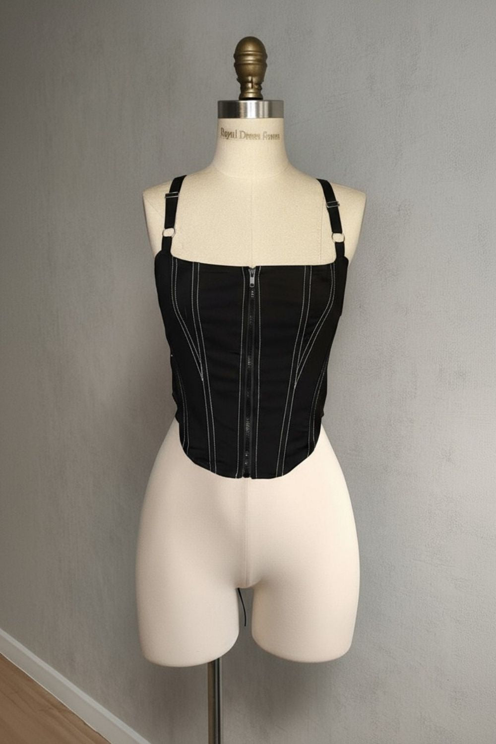 Black CEO zip - up Corset - BEEGLEE
