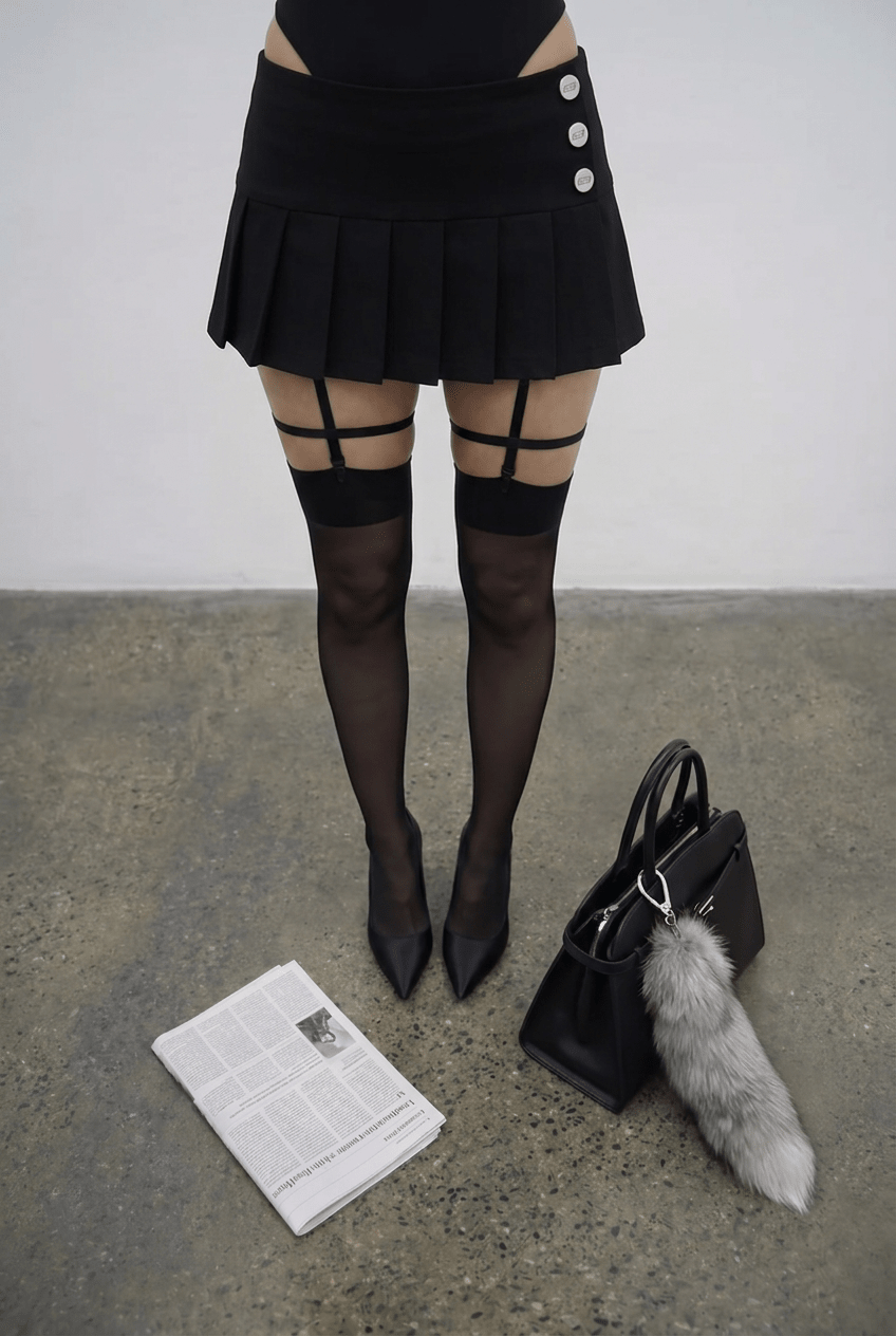 Black Cherry Mini Skort - BEEGLEE