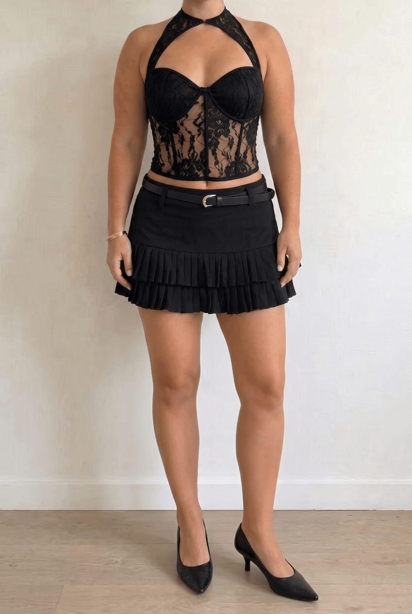 Black Chilling Mini Skirt - BEEGLEE
