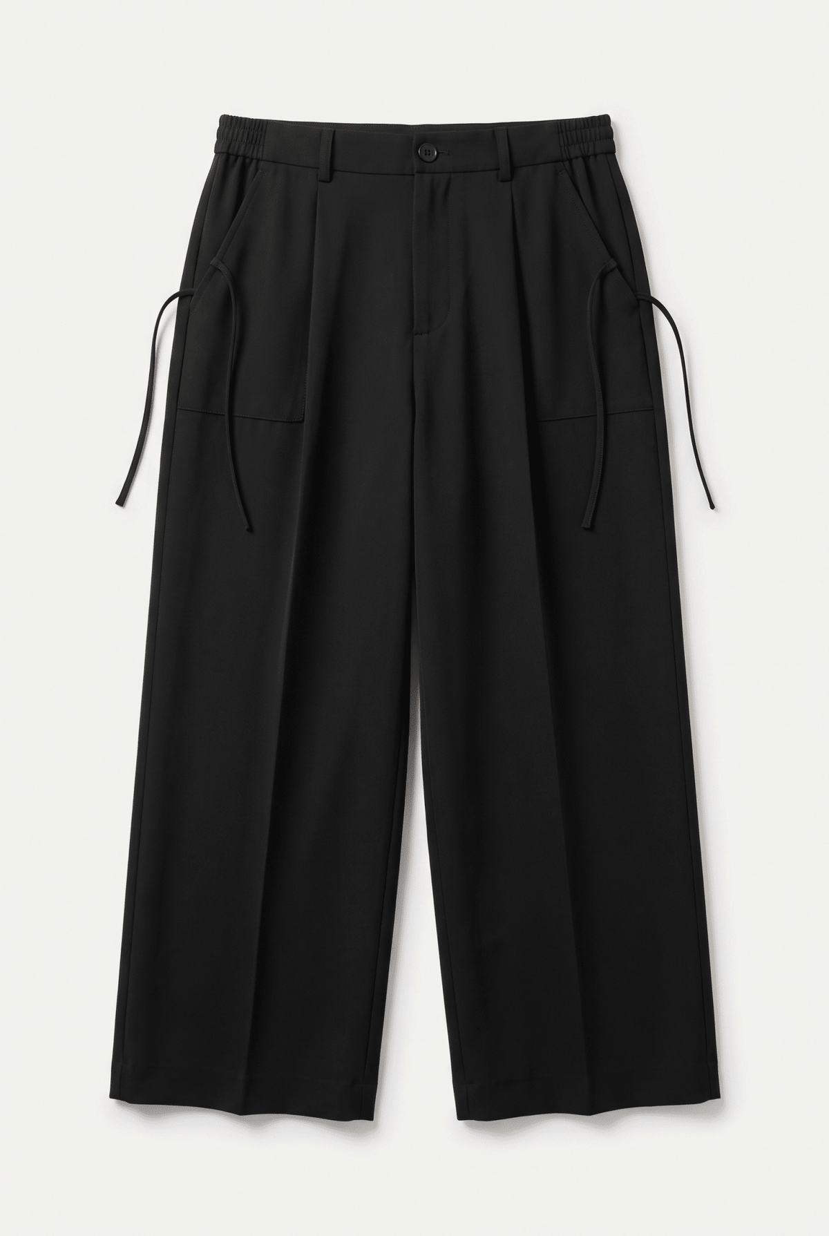Black Cinch Korean Trousers - BEEGLEE