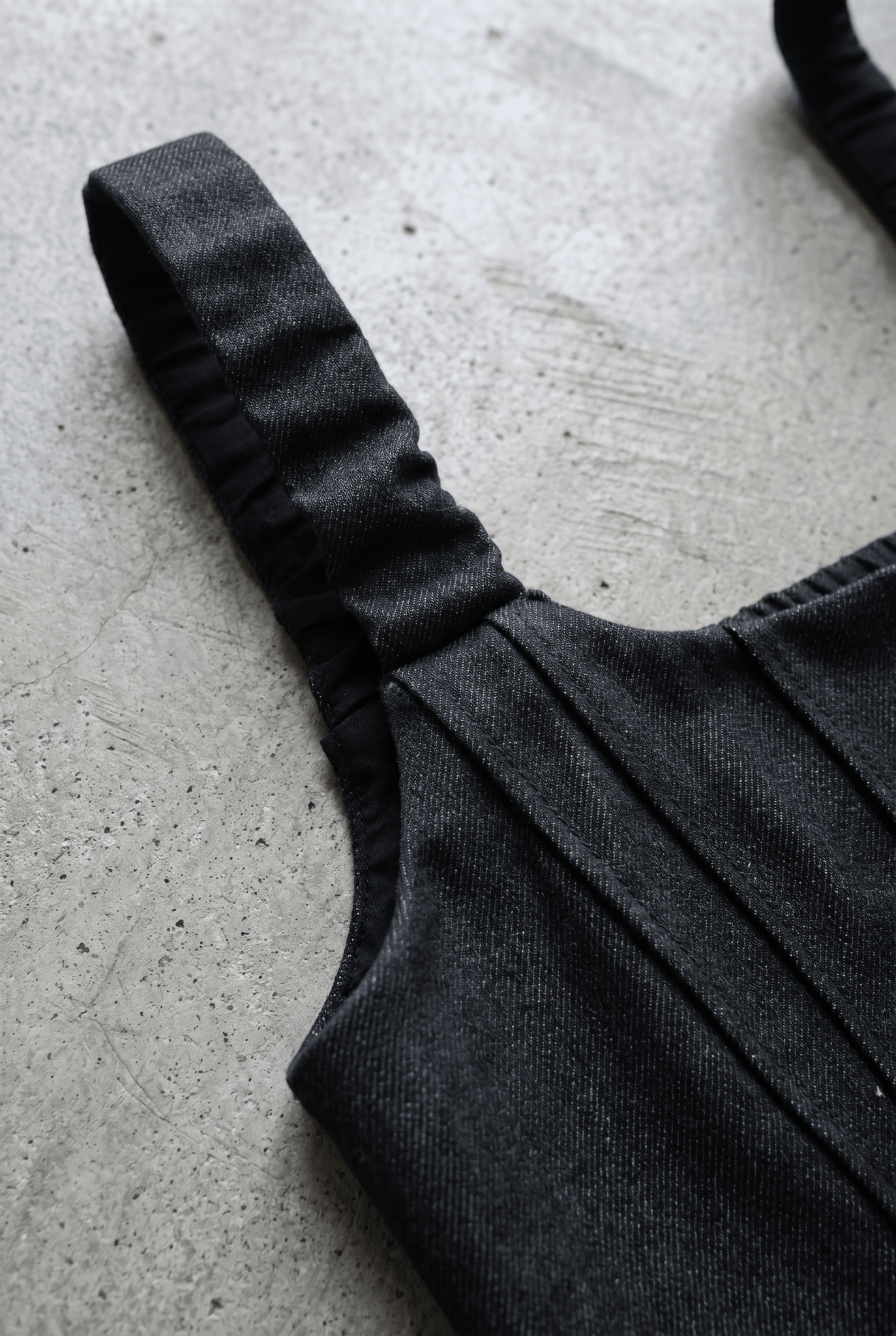 Black Corest Denim Top - BEEGLEE