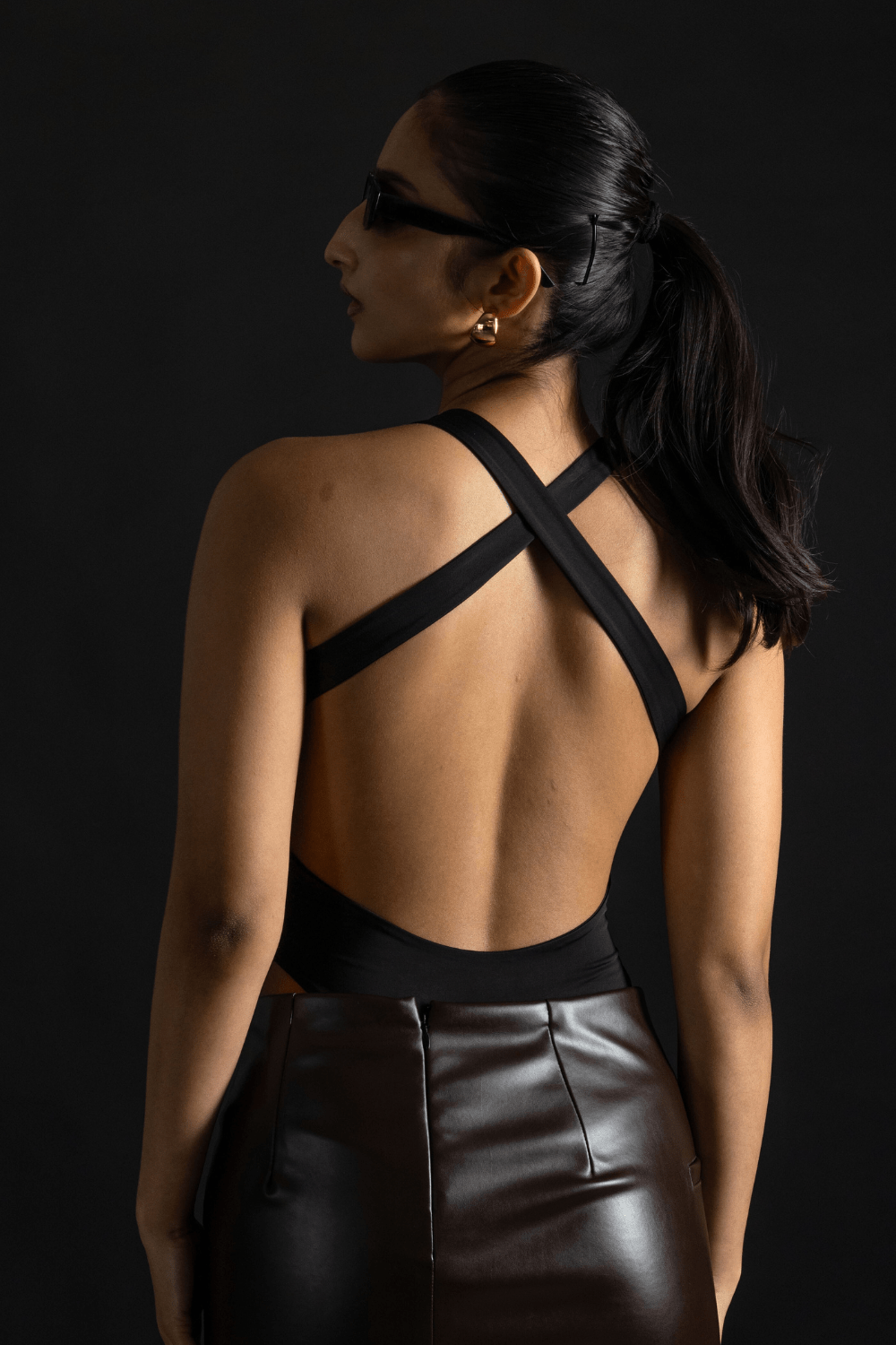 Black Crossback bodysuit - BEEGLEE