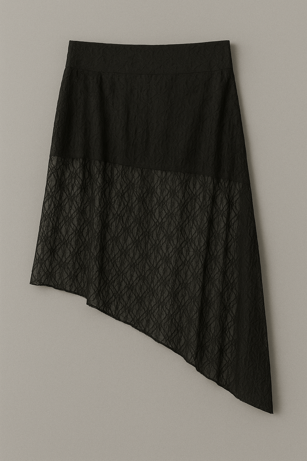 Black Dove lace asymmetrical skirt - BEEGLEE