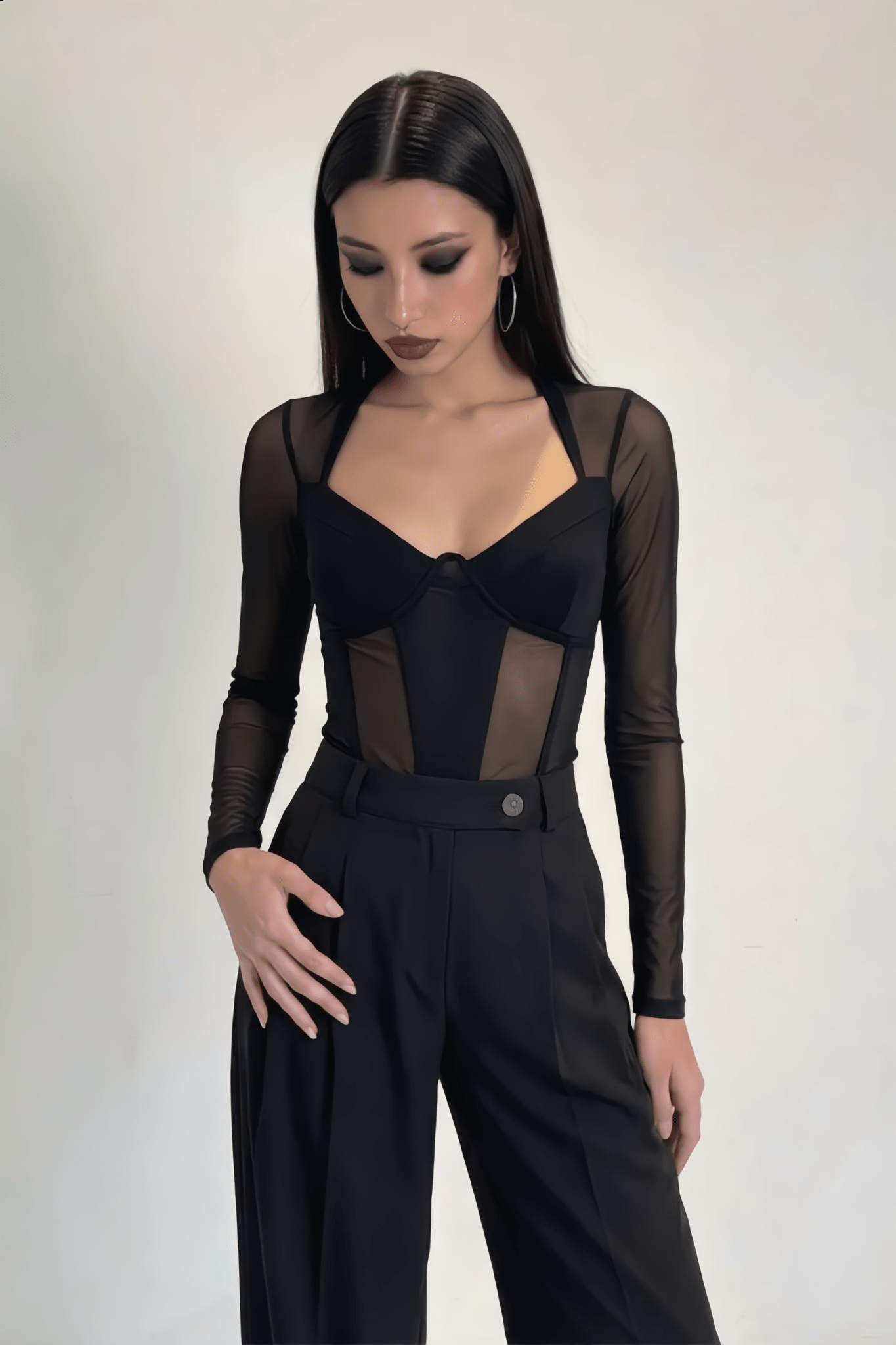 Black Drift Corset Top - BEEGLEE