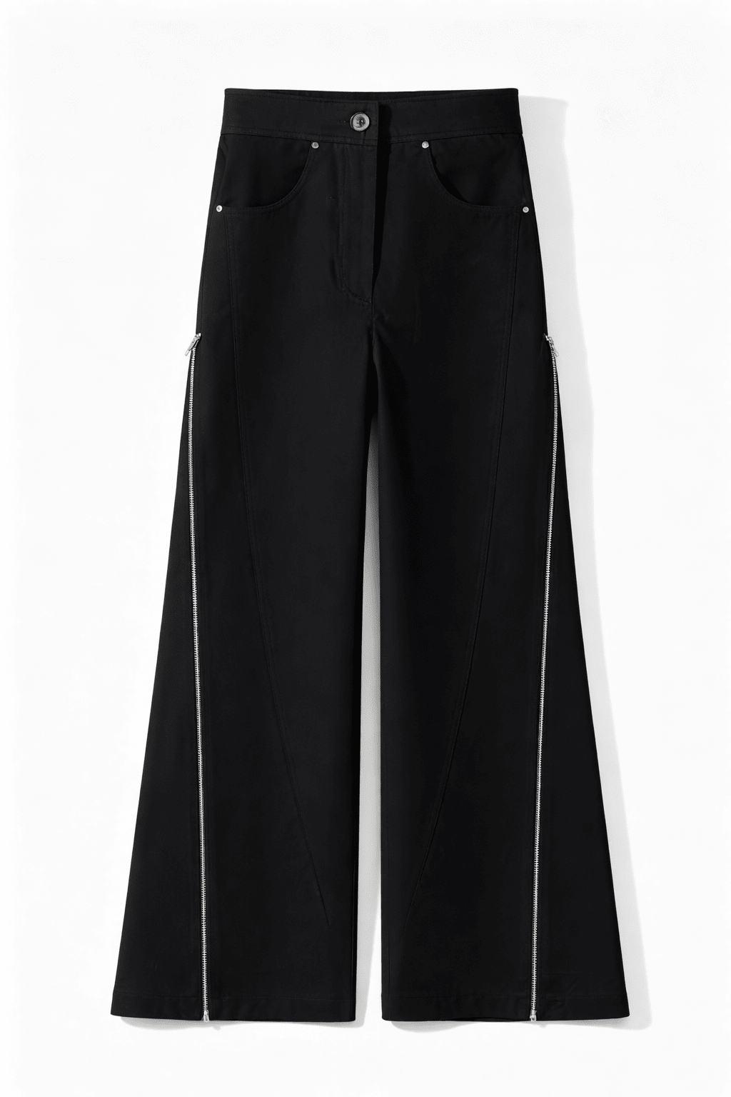 Black Edge Zip Pants - BEEGLEE