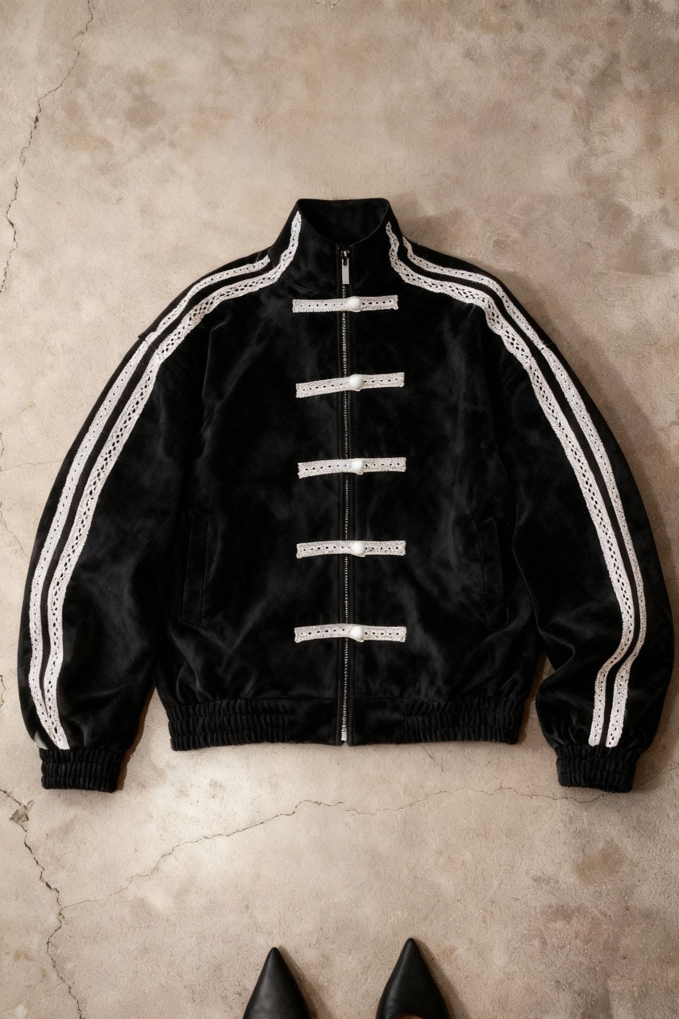 Black Han Knot Suede Jacket - BEEGLEE