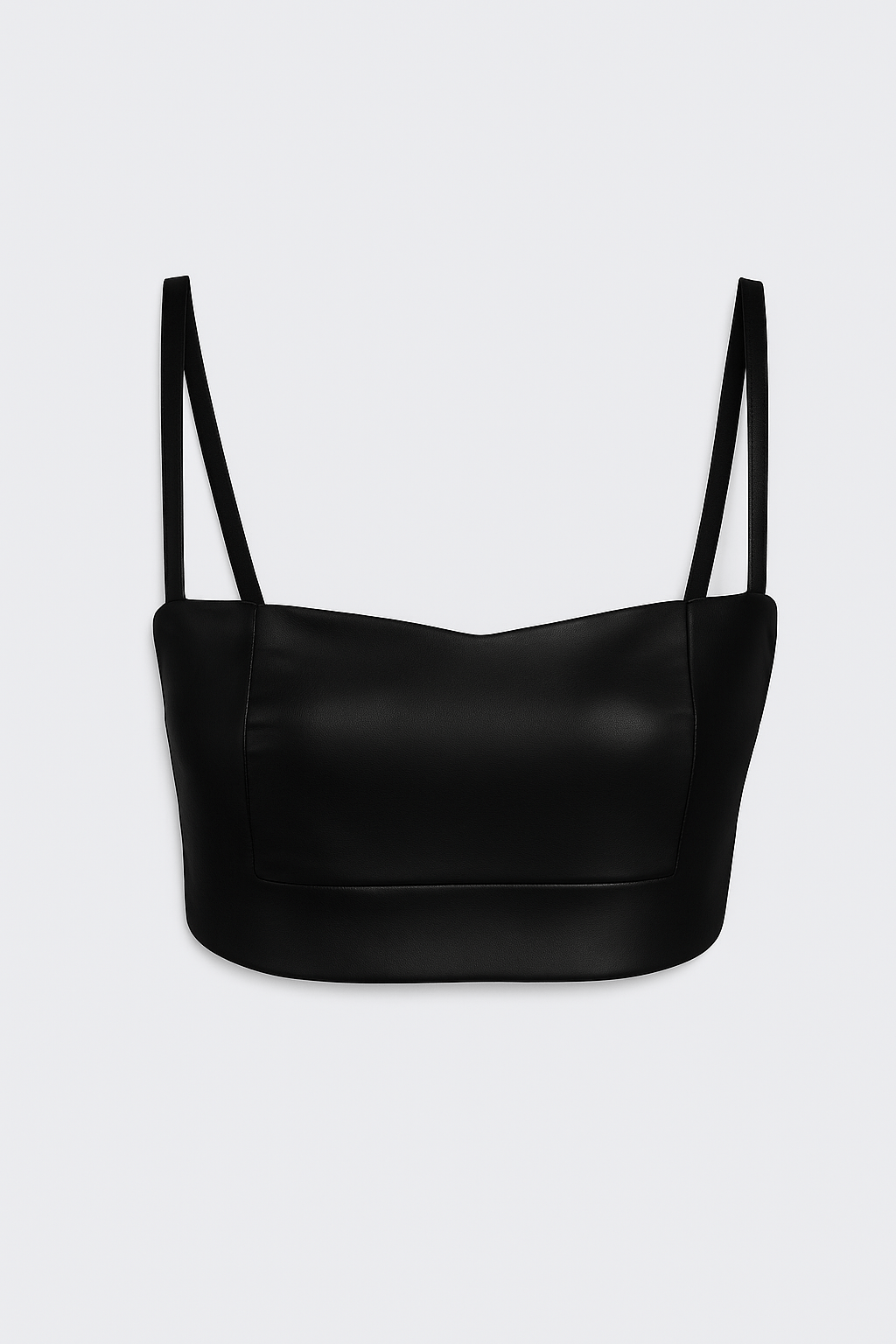 Black Iris leather Bralette - BEEGLEE