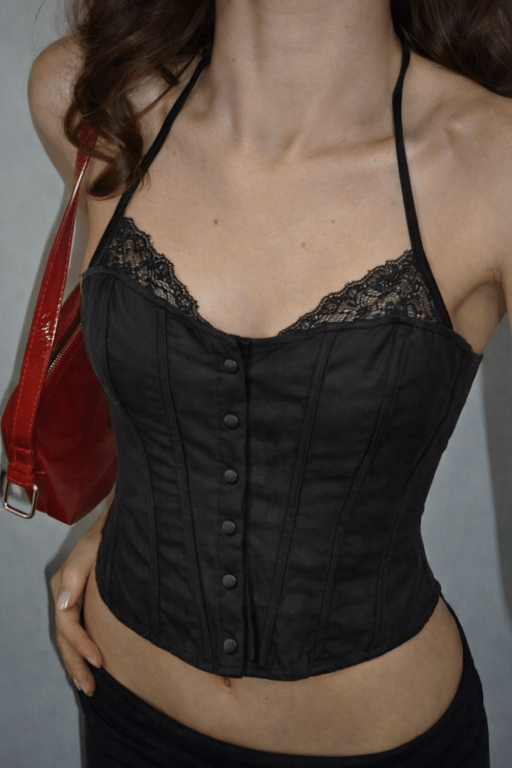 Black Ironclad Corset - BEEGLEE