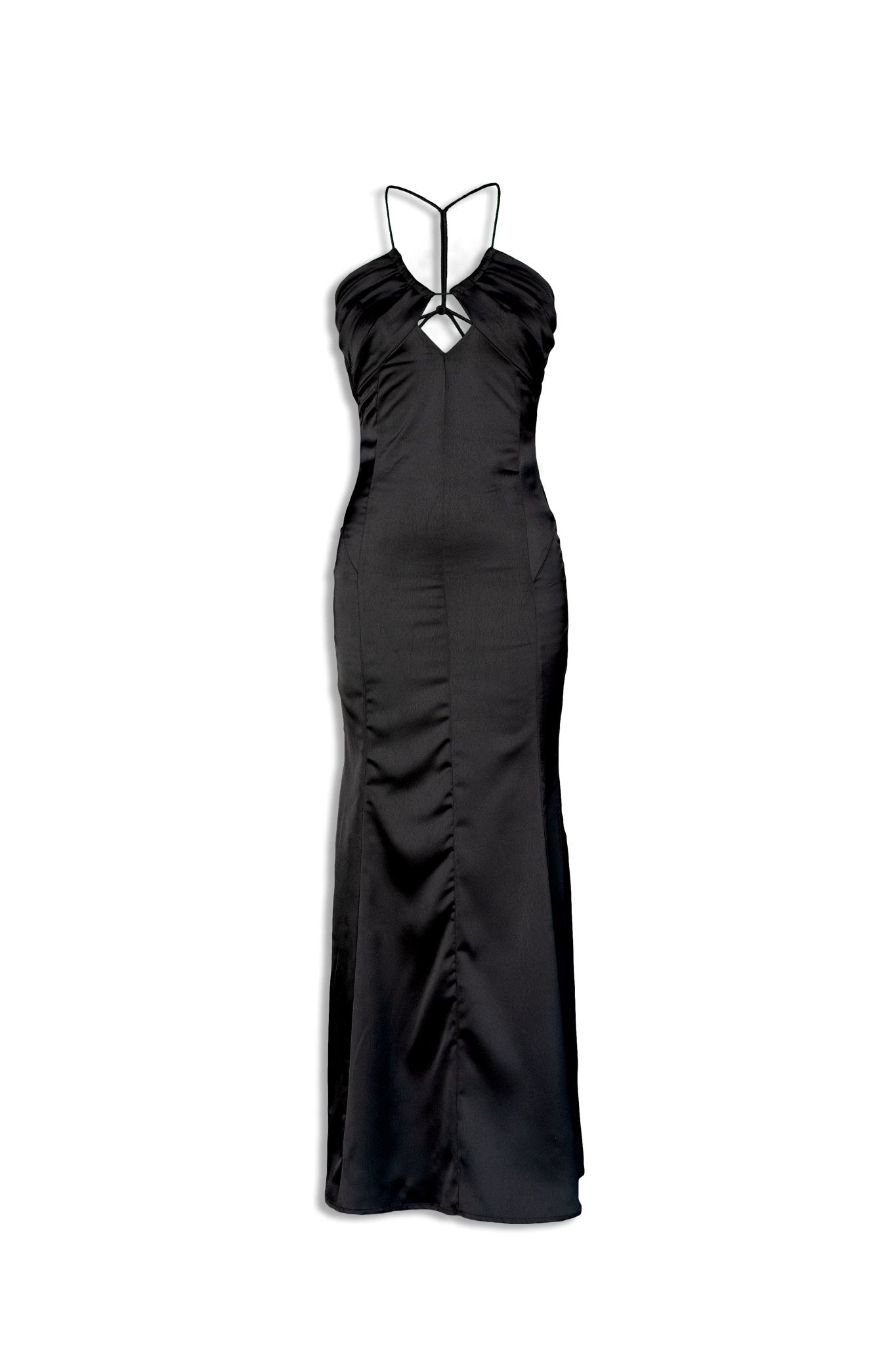 a black maxi dress – elegant evening and party wear by Beeglee