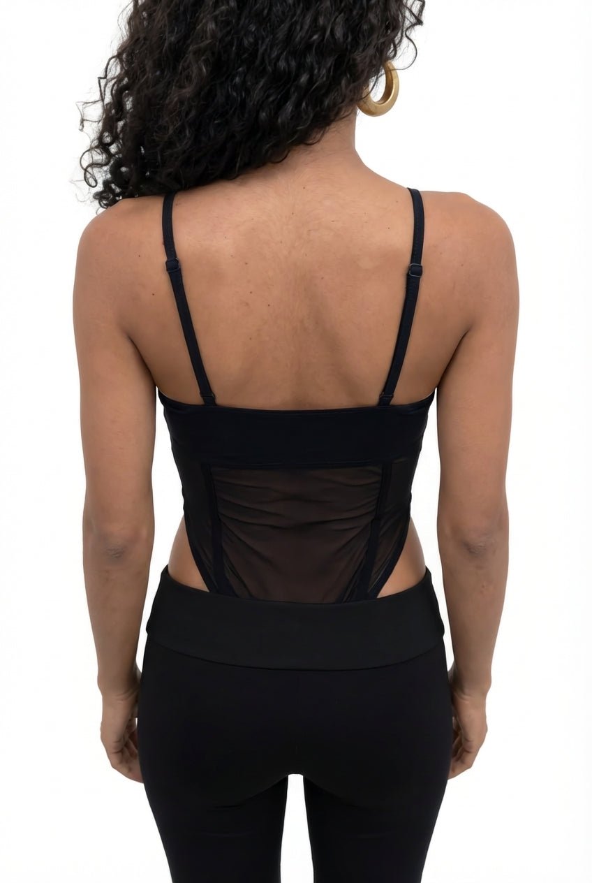 Black Ivy Mesh Bodysuit - BEEGLEE