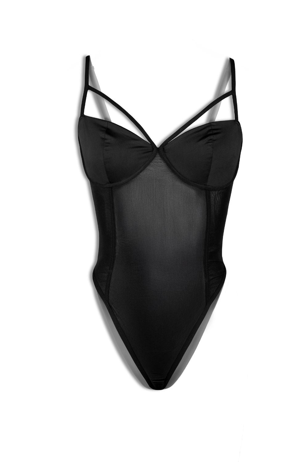 Black Ivy Mesh Bodysuit - BEEGLEE
