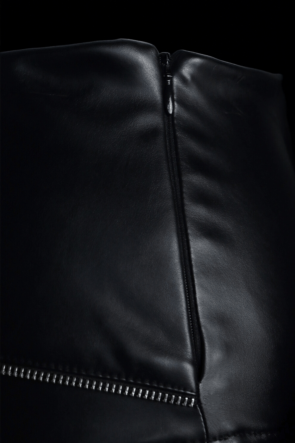 Black leather tennis skirt - BEEGLEE