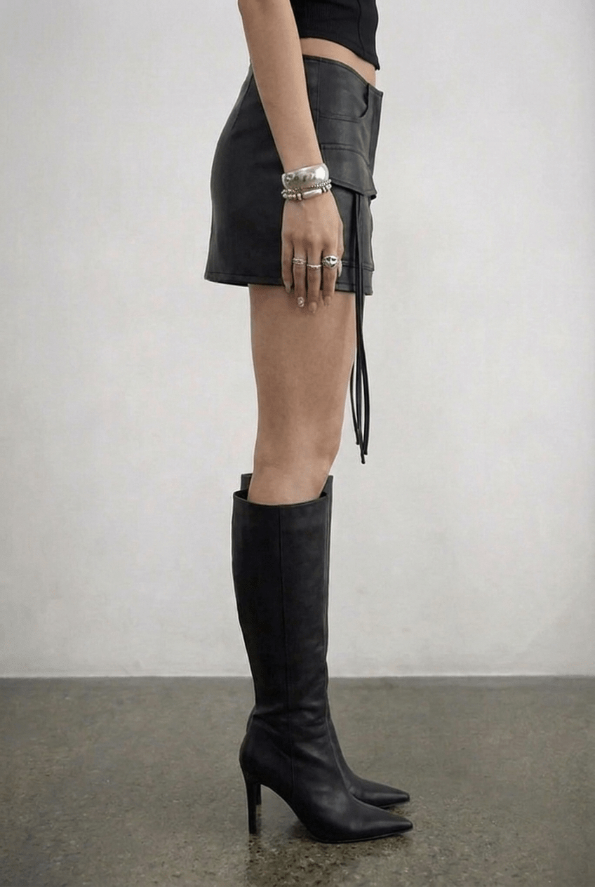 Black Midnight Ops Mini Skort - BEEGLEE