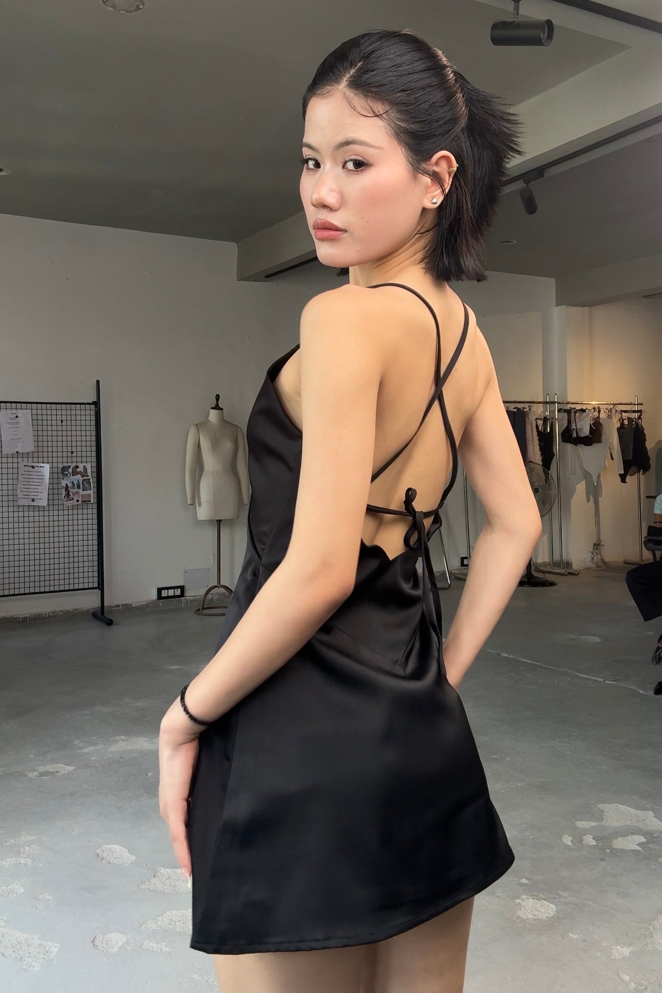 Black Moonlit mini dress - BEEGLEE