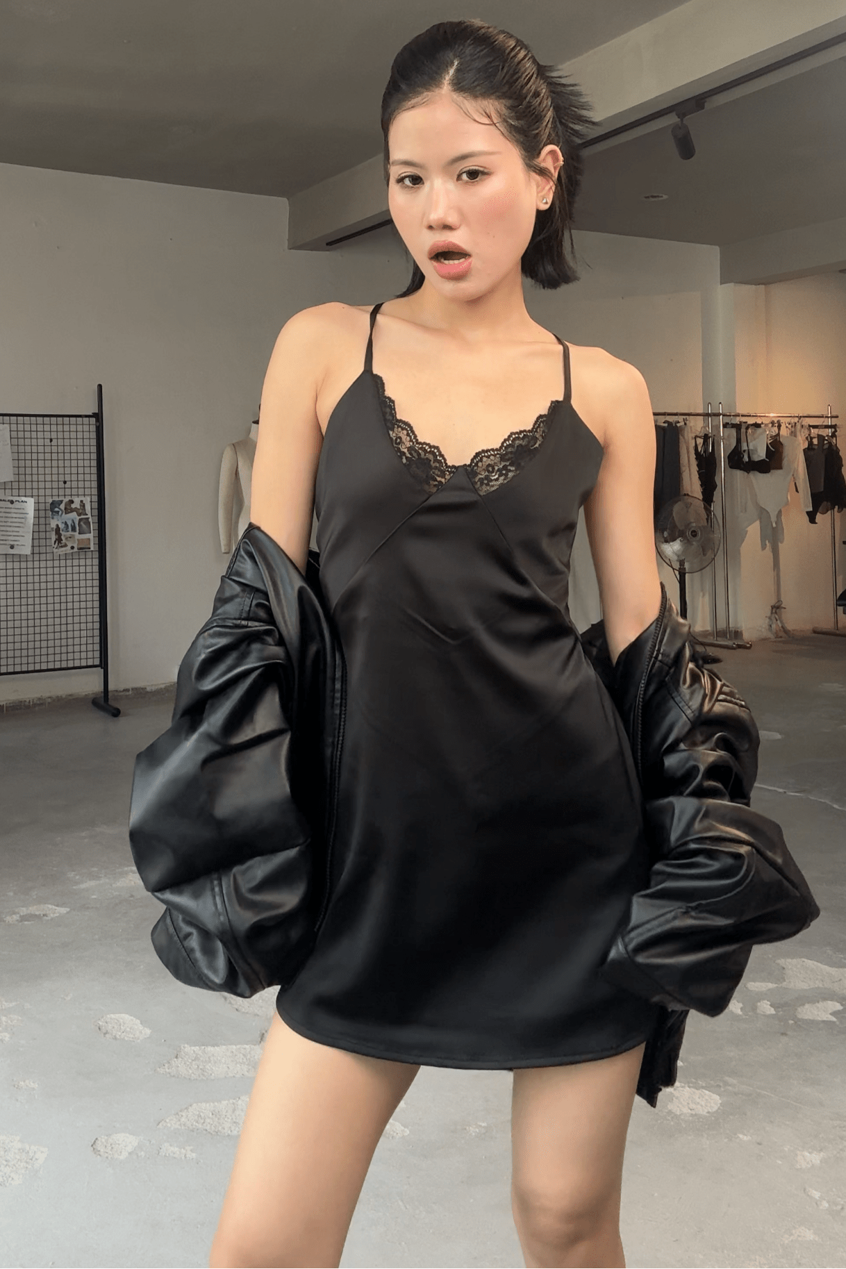 Black Moonlit mini dress - BEEGLEE