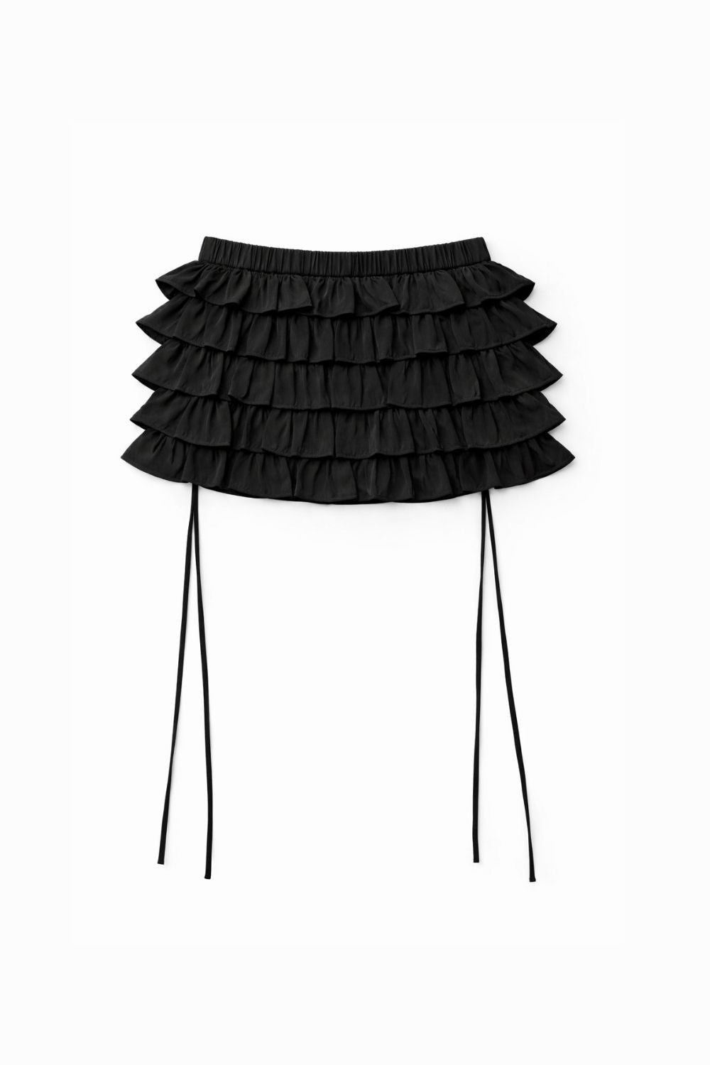 Black Opera ruffle skort with lace - BEEGLEE