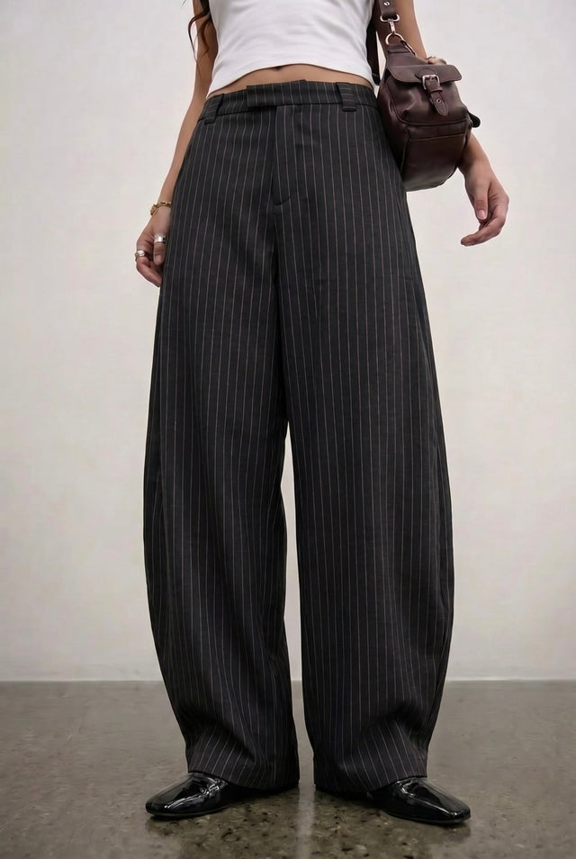 Grey Payroll Pinstripe Trouser