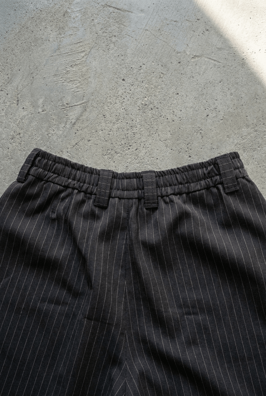 Black Payroll Pinstripe Trouser - BEEGLEE