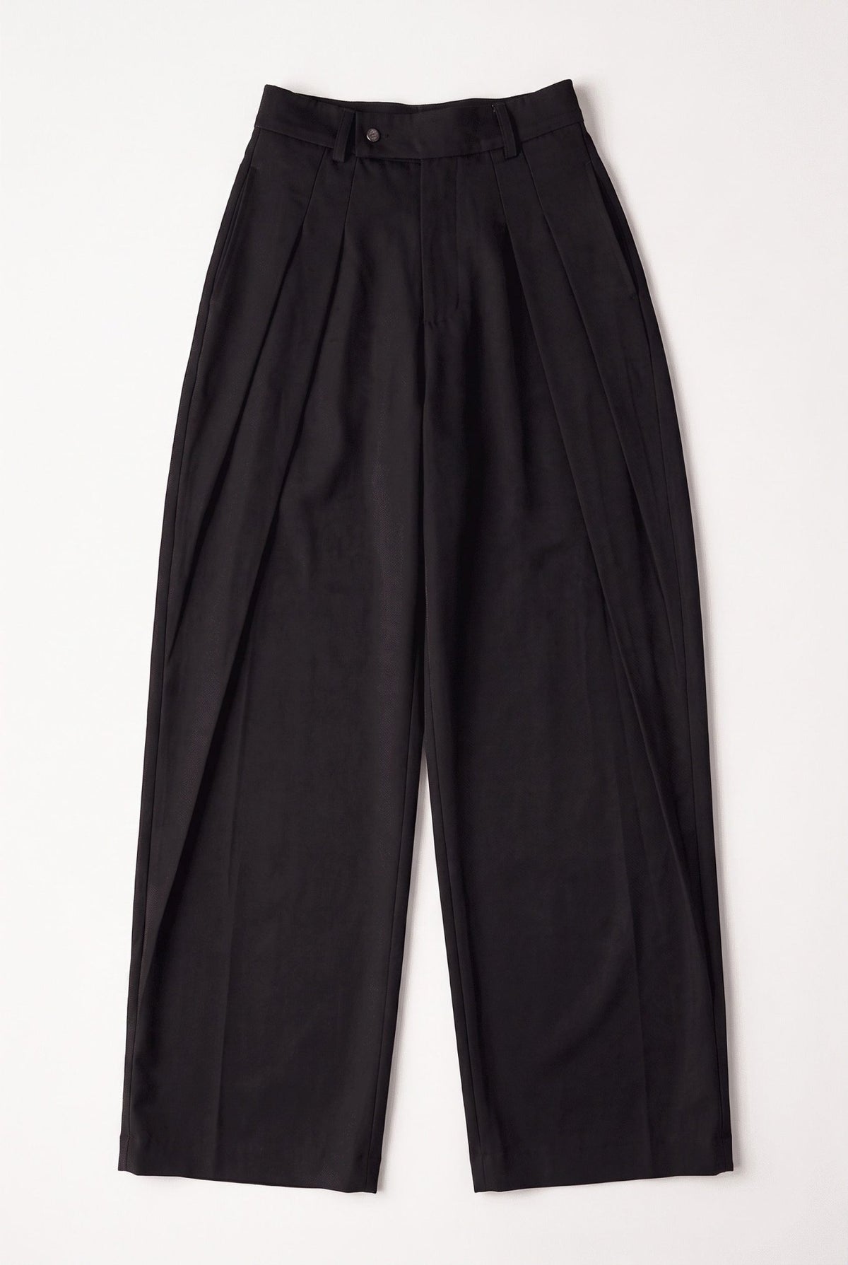 Black Pleat-Front Trousers - BEEGLEE