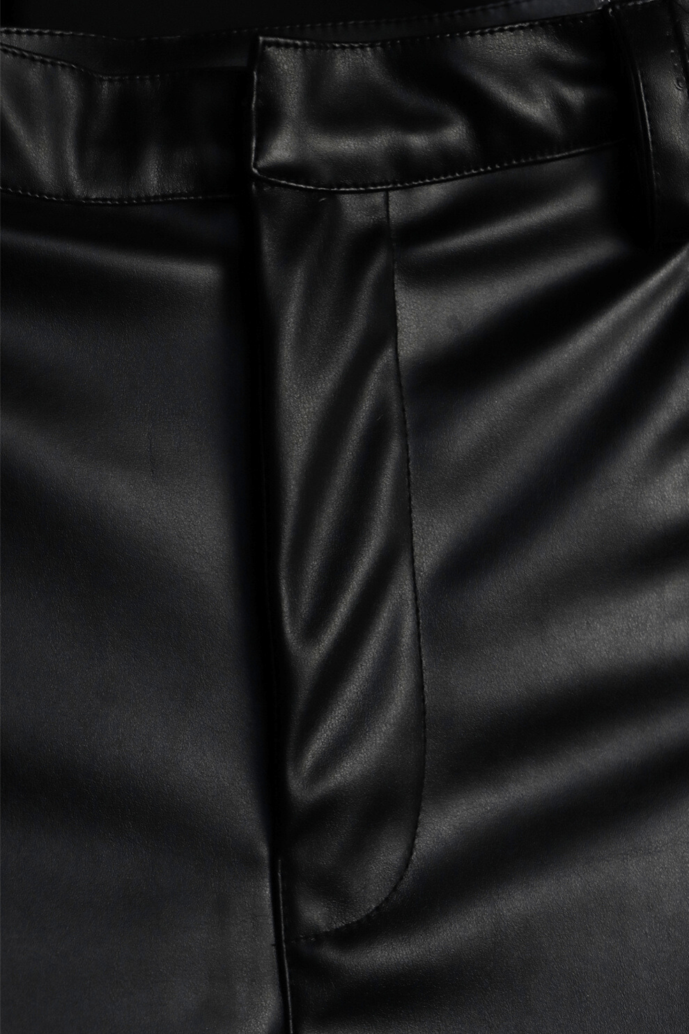Black pleated leather pants - BEEGLEE