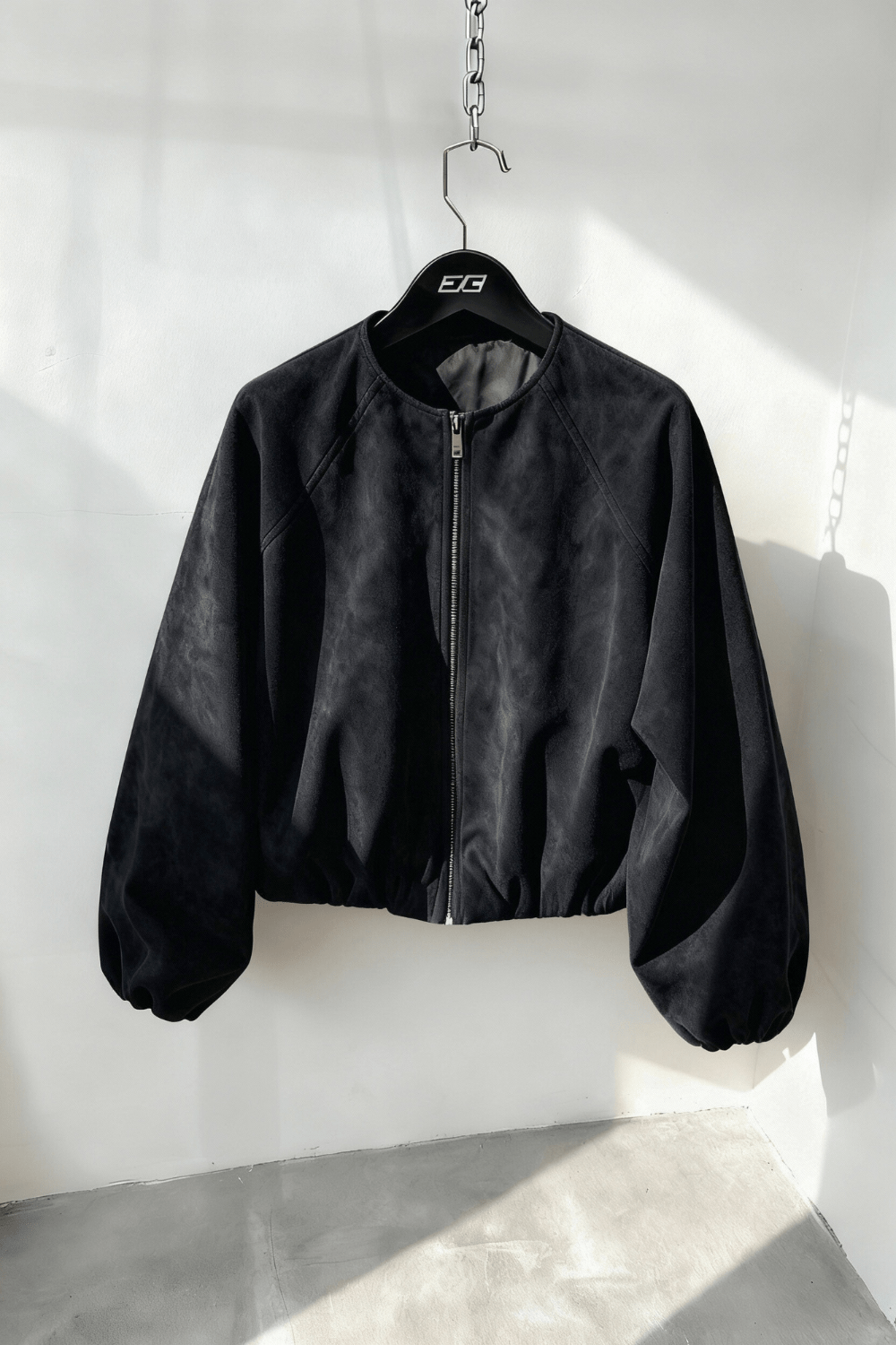 Black Seoul Air Suede Jacket - BEEGLEE