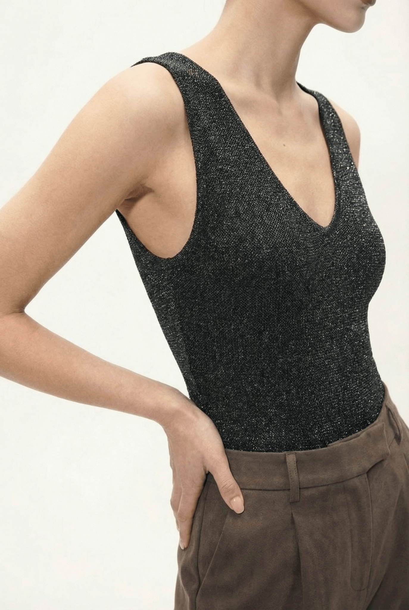 Black Seren Meshknit Bodysuit - BEEGLEE