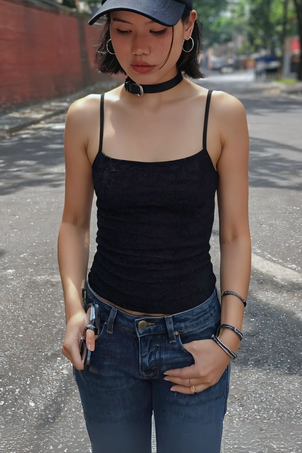 Black Sia lace tank - BEEGLEE