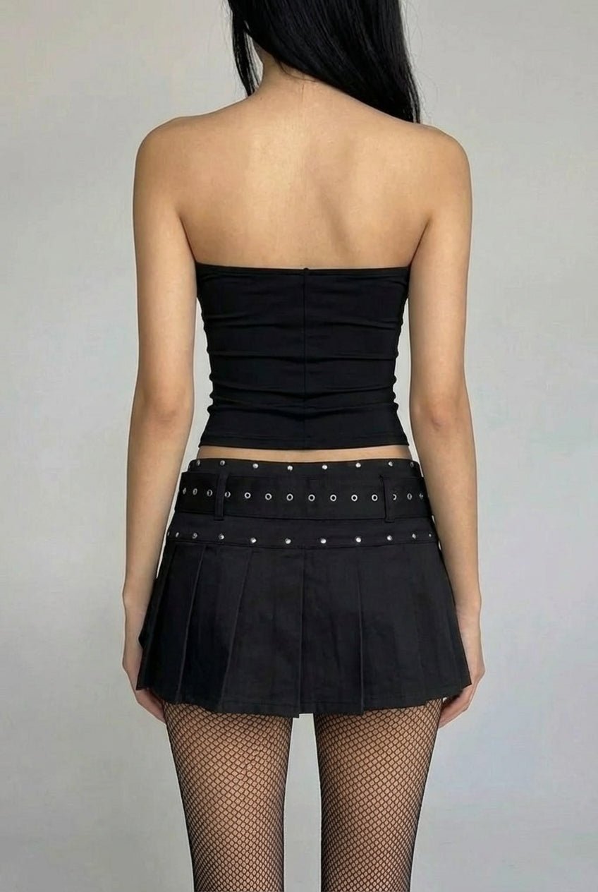 Black Slinky Halter Top - BEEGLEE
