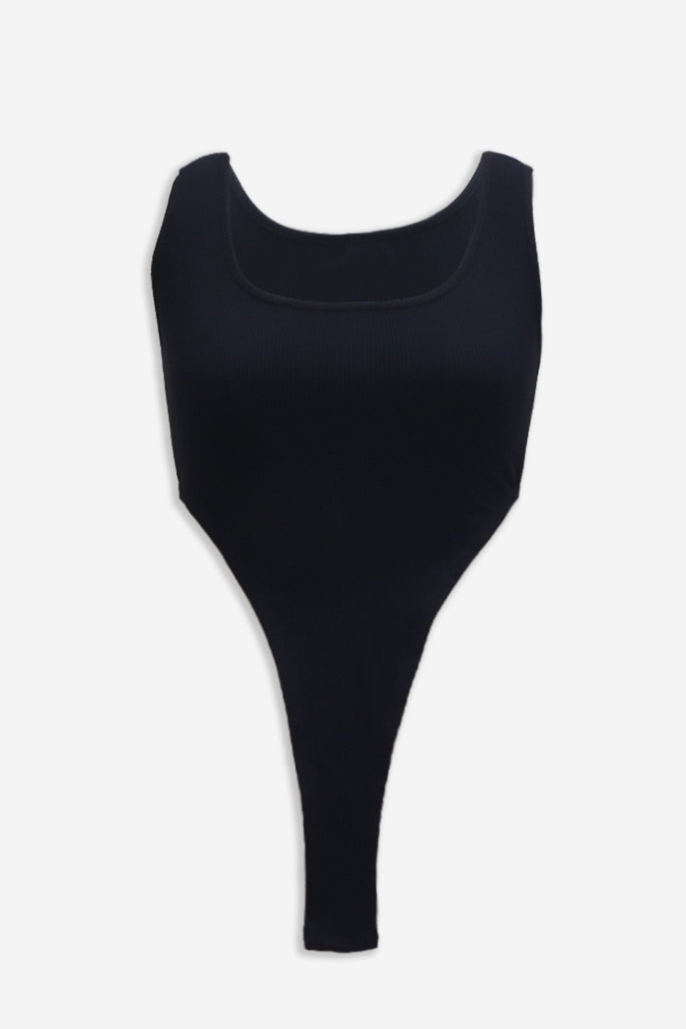 Black Square Cut Bodysuit - BEEGLEE