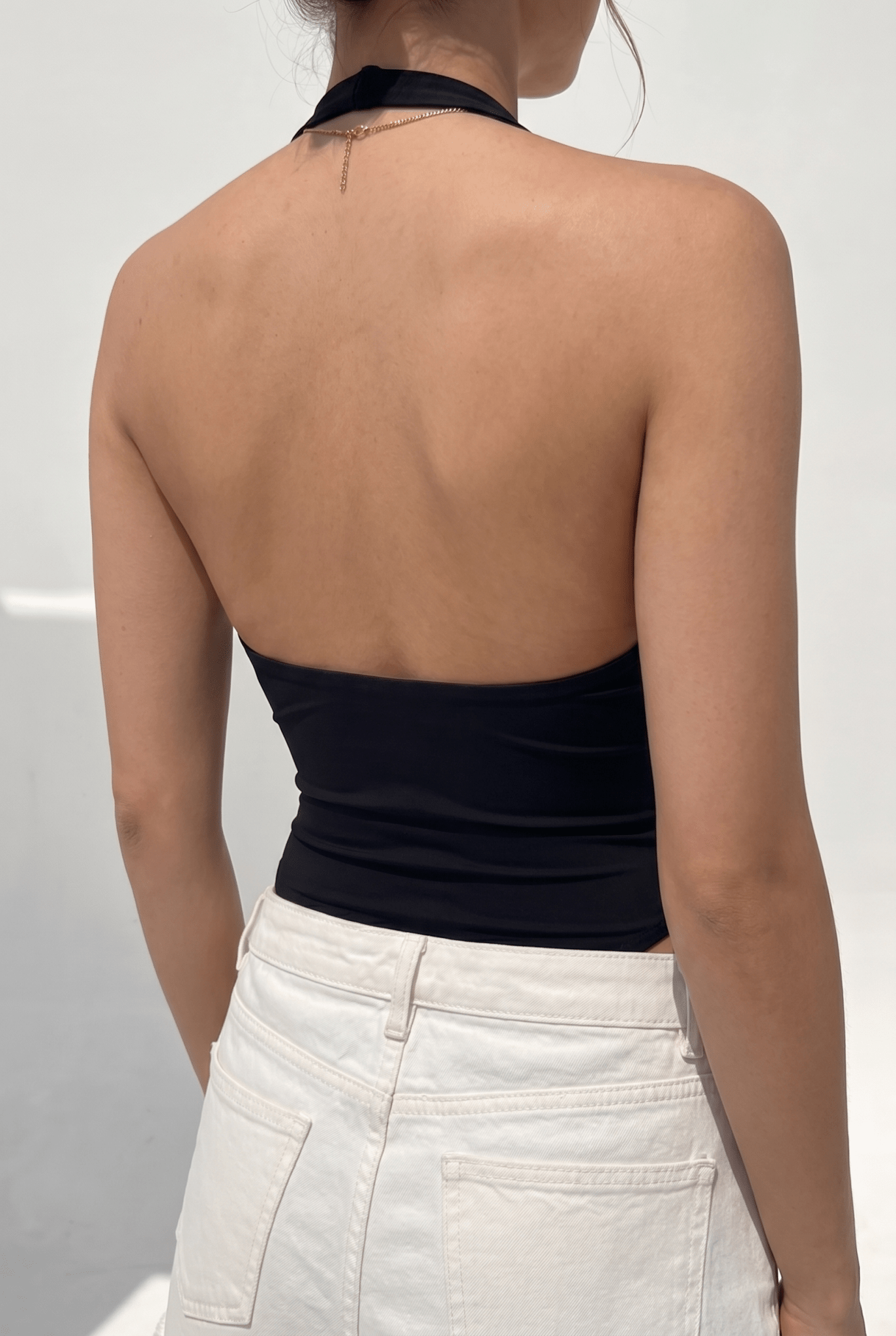 Black Straight - Up Bodysuit - BEEGLEE
