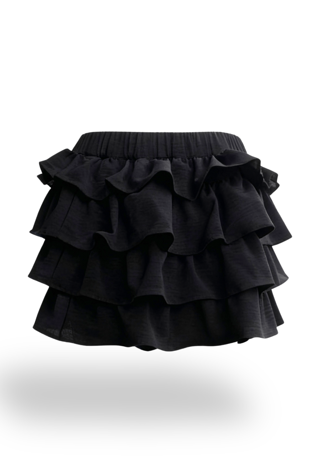 Black Tiered Ruffle Skort - BEEGLEE