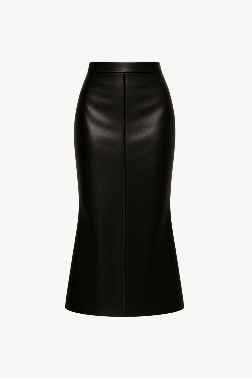 Black trumpet leather skirt - BEEGLEE