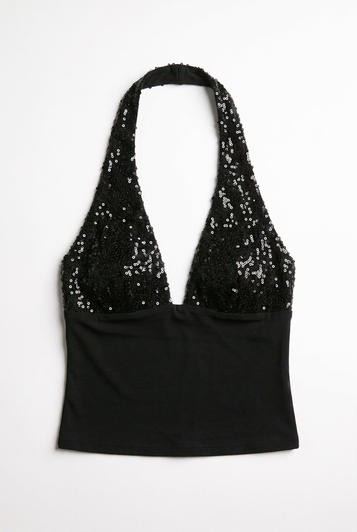 Black Veil Sequin Top - BEEGLEE