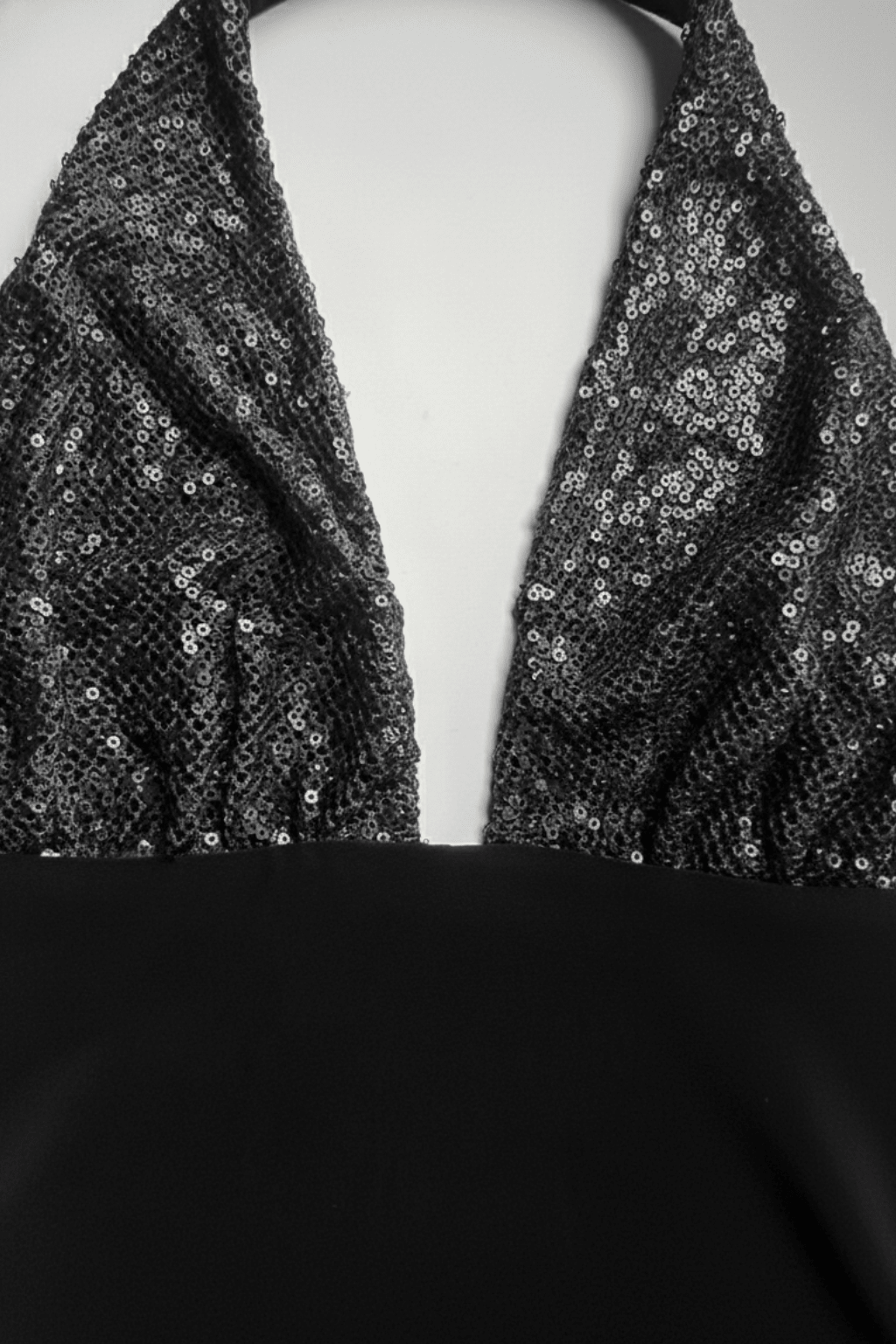 Black Veil Sequin Top - BEEGLEE