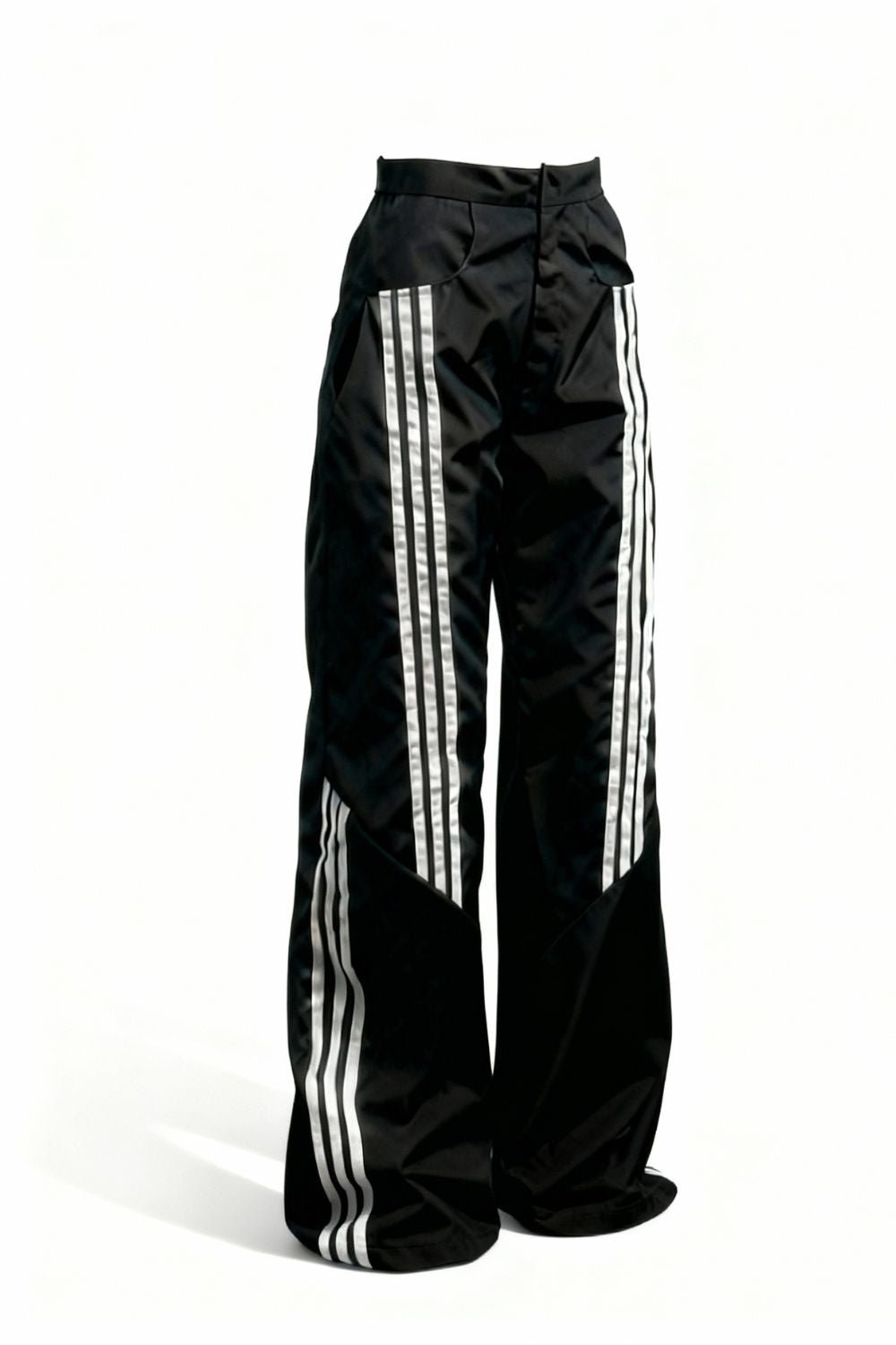 Black Velocity Wide Pants - BEEGLEE