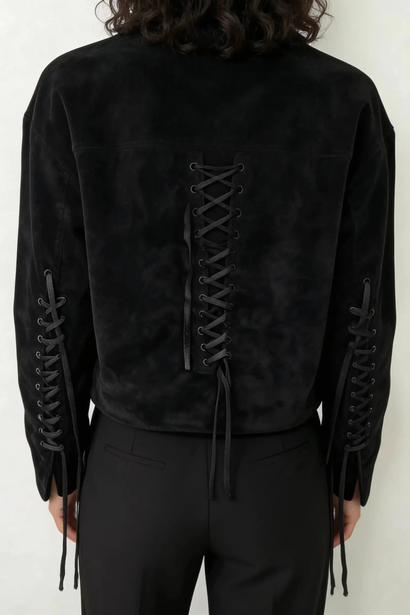 Black Yurei Suede Jacket - BEEGLEE