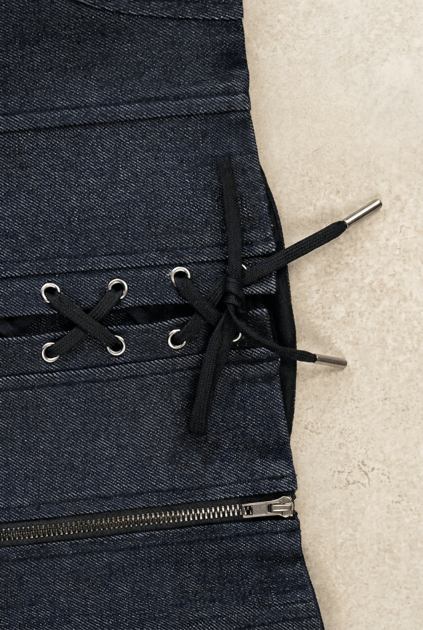 Blue Bulletproof Denim Corset - BEEGLEE
