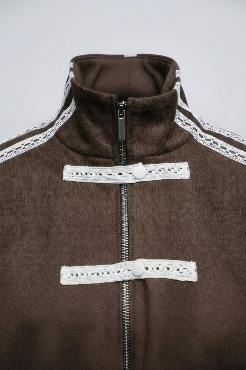 Brown Han Knot Suede Jacket - BEEGLEE