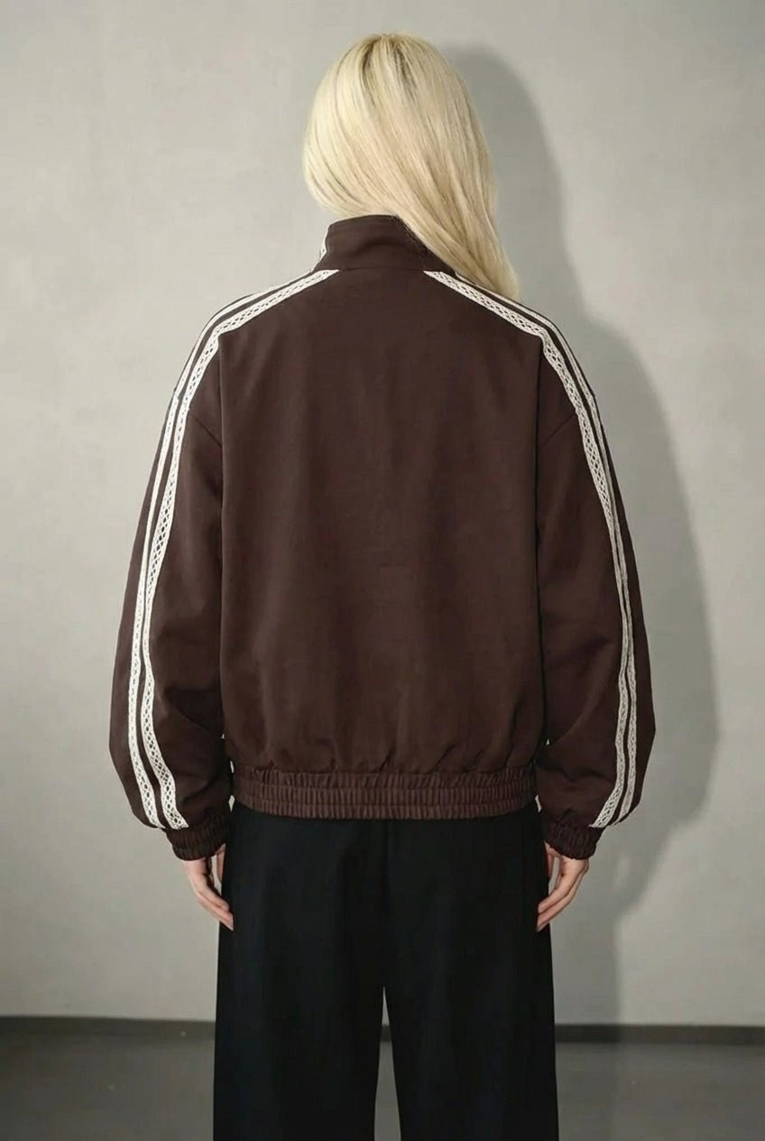 Brown Han Knot Suede Jacket - BEEGLEE